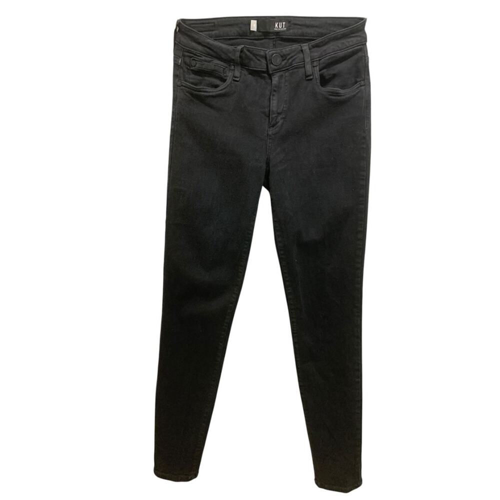 Size 6 Kut Womens Black Diana Skinny Jeans Denimโ 31.5" Inseam